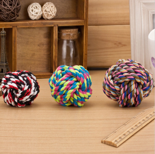 New Design Dog Pets Rope Ball Toys Bite Ball