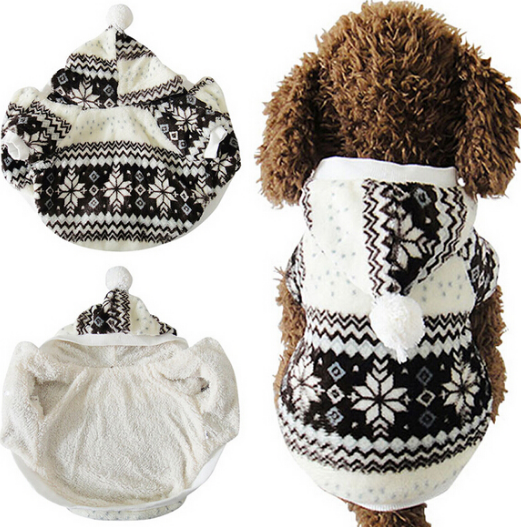 Hot Soft Winter Warm Pet Dog Clothes Cozy Snowflake